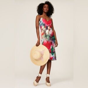 Adam Lippes Floral Silk Slip Dress